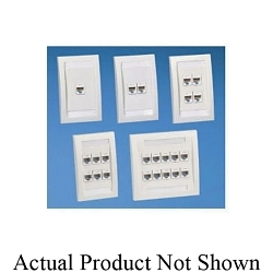 Panduit® CFPE2IW Executive Vertical Faceplate, 1 Gang, 2 Ports, Mini-Com® Module, Plastic