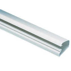 Panduit® Pan-Way™ LD5IW6-A 1-Piece Latching Low Voltage Channel Non-Metallic Raceway With Pre-Applied Adhesive Backed Tape, Integrated Cover, 6 ft L x 0.77 in W x 0.46 in H, 1 Channel, PVC