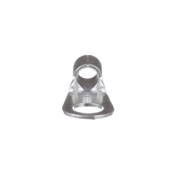 Panduit® Pan-Term® P8-14R-Q Type P-R Loose Piece Non-Insulated Ring Terminal, 8 AWG Conductor, 1.14 in L, Brazed Seam/Internal Serration/Standard Barrel, Copper, Metallic