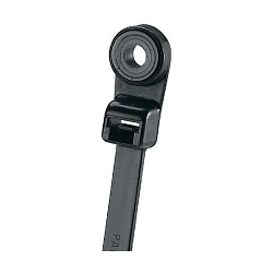 Panduit® Pan-Ty® PLC2S-S10-C0 PLC Cross Section Standard Weather-Resistant Clamp Tie, 7.9 in L x 0.19 in W x 0.05 in THK, Nylon 6.6