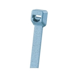 Panduit® Pan-Ty® PLT3S-C86 PLT Metal Detectable Standard Cross Section Premium Cable Tie, 11.5 in L x 0.19 in W x 0.057 in THK, Nylon 6.6, Light Blue