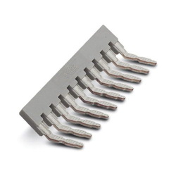 Phoenix Contact 0201139 Insulated Insertion Bridge, IEC Construction, 10 Poles, Polyamide 6.6, 7.98 mm H x 59.8 mm W x 21.18 mm D