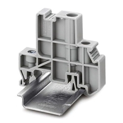 Phoenix Contact 1201413 End Clamp, For Use With NS 35 and NS 32 DIN Rail Terminal Block, 2-Level and 3-Level Terminal Block, 0.4 to 0.5 N-m Tightening Torque, DIN Rail Mounting, Polyamide, Gray
