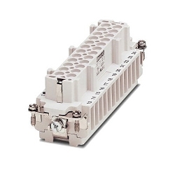 Phoenix Contact Heavycon® 1771723 B24 Female Heavy Duty Contact Insert, 24 Positions, 0.5 to 2.5 sq-mm Wire, Screw Connection, Copper Alloy