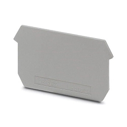 Phoenix Contact 2775113 End Cover, For Use With CLIPLINE UDK 6 sq-mm Universal Modular Terminal Block, 130 deg C Temperature Rating, Polyamide, Gray