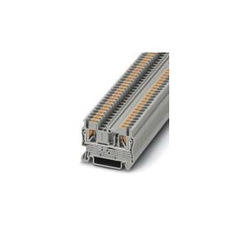 Phoenix Contact 3209510 1-Level 1-Circuit 2-Connection Single Tier Feed-Through Terminal Block, 800 V AC, 30 A, 26 to 12 AWG Wire, 2 Poles, DIN Rail Mount