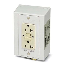 Phoenix Contact 5602519 Double Power Outlet, 125 V AC, 20 A, 2 Outlets, DIN Rail Mount