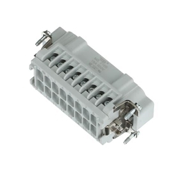 Pos-E-Kon® MS216B B Series Standard Terminal Insert, 16 Positions, 20 to 14 AWG Wire, Male Screw Connection, Glass Filled Thermoplastic