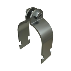 Unistrut® P1114-EG 2-Piece Conduit Clamp, 1-1/4 in Conduit, 600 lb Load, 1.66 in OD, Steel