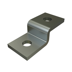 Unistrut® P4045-EG Channel Z-Shaped Fitting, 2 Holes, 3-3/4 in L x 1-5/8 in W, For Use With P4000 and P4100 Channels, HRPO Steel