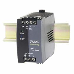 Puls ML60.241 Power Supply, 100 to 240 VAC/110 to 300 VDC Input, 24 to 28 VDC Output, 60 W Power Rating, 2.1 to 2.5 A, DIN Rail Mount