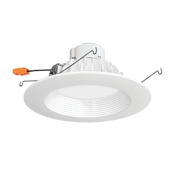 RAB DLED6R11YY 6 in Round Standard Retrofit Downlight, LED Lamp, 11 W Fixture, 120 VAC, Die Cast Aluminum Housing