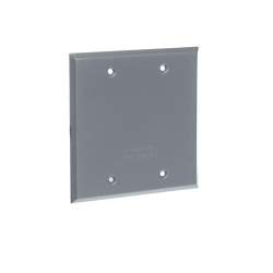 Red Dot® 2CCB Blank Weatherproof Receptacle Cover, Steel