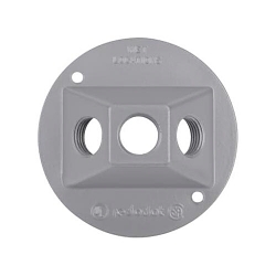 Red Dot S-3-RD S Series Outdoor Outlet Cover, 4-1/8 in Dia, Weatherproof Cover, Aluminum