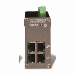 redlion® N-Tron® 104TX Unmanaged Ethernet Switch, 4 RJ45 Copper Port, 800 Mbps Memory