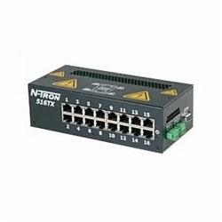 redlion® N-Tron® 516TX-A Unmanaged Ethernet Switch, 16 RJ45 Copper Port, 2.6 Gbps Memory