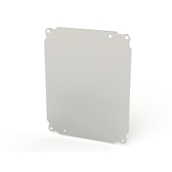 Saginaw Control & Engineering SCE-10P8AL SCE Flat Enclosure Sub Panel, 9 in H 7 in W 0.08 in D, For Use With 11.35 x 9.41 in Fiberglass Enclosures, Aluminum