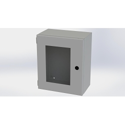 Saginaw Control & Engineering SCE-1210ELJW SCE Single Door Wall Mount Enclosure, 10 in W 6 in D 12 in H, NEMA 3R/4/12/13 NEMA Rating, Carbon Steel