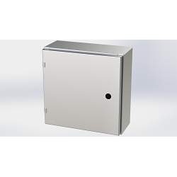 Saginaw Control & Engineering SCE-16EL1606SSLP SCE Single Door Wall Mount Enclosure, 16 in W 6 in D 16 in H, NEMA 3R/4/4X/12/13 NEMA Rating, 304 Stainless Steel