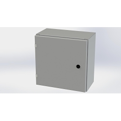 Saginaw Control & Engineering SCE-16EL1608LP SCE Single Door Wall Mount Enclosure, 16 in W 8 in D 16 in H, NEMA 3R/4/12/13 NEMA Rating, Carbon Steel