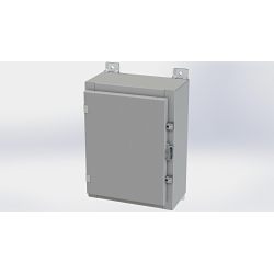 Saginaw Control & Engineering SCE-16H1206LP SCE Single Door Wall Mount Enclosure, 12 in W 6 in D 16 in H, NEMA 3R/4/12/13 NEMA Rating, Carbon Steel
