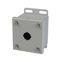 Saginaw Control & Engineering SCE-1PBI SCE Oil Tight Pushbutton Enclosure, 3.25 in W 2.75 in D, NEMA 4/12/13 NEMA Rating, Carbon Steel