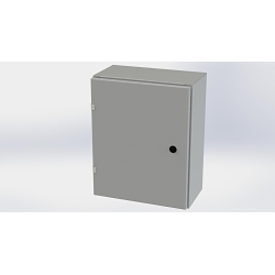 Saginaw Control & Engineering SCE-20EL1608LP SCE Single Door Wall Mount Enclosure, 16 in W 8 in D 20 in H, NEMA 3R/4/12/13 NEMA Rating, Carbon Steel