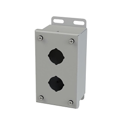 Saginaw Control & Engineering SCE-2PB SCE Oil Tight Pushbutton Enclosure, 3.25 in W 2.75 in D, NEMA 4/12/13 NEMA Rating, Carbon Steel