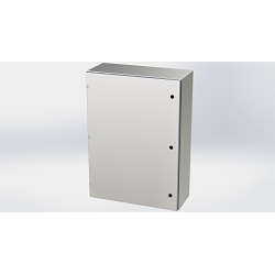 Saginaw Control & Engineering SCE-42EL3012SSLP SCE Single Door Wall Mount Enclosure, 30 in W 12 in D 42 in H, NEMA 3R/4/4X/12/13 NEMA Rating, 304 Stainless Steel