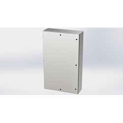 Saginaw Control & Engineering SCE-60EL3612SSLP SCE Single Door Wall Mount Enclosure, 36 in W 12 in D 60 in H, NEMA 3R/4/4X/12/13 NEMA Rating, 304 Stainless Steel