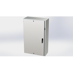 Saginaw Control & Engineering SCE-60XEL3716SSLP SCE Interchangeable Door Enclosure, 37.38 in W 16 in D 60 in H, NEMA 3R/4/4X/12/13 NEMA Rating, Stainless Steel
