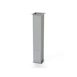 Saginaw Control & Engineering SCE-66CCOL SCE Straight Enclosure Column, 6 in W 6 in D, For Use With Floor Mount, 304 Stainless Steel, Gray