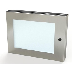 Saginaw Control & Engineering SCE-HWK1216SS SCE Concealed Hinge Enclosure Window Kit, For Use With Wall Mount Enclosures, Polycarbonate, Brushed