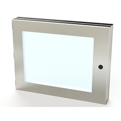 Saginaw Control & Engineering SCE-HWK1418SS SCE Concealed Hinge Enclosure Window Kit, For Use With Wall Mount Enclosures, Polycarbonate, Brushed