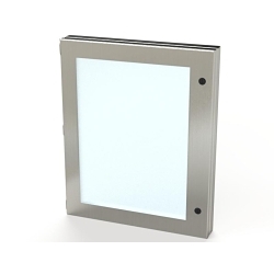 Saginaw Control & Engineering SCE-HWK2218SS SCE Concealed Hinge Enclosure Window Kit, For Use With Wall Mount Enclosures, Polycarbonate, Brushed