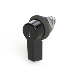 Saginaw Control & Engineering SCE-MINQKLB SCE Replacement Mini Keylocking Lever Knob, 1/4-Turn Handle, For Use With Enviroline Junction Series Enclosures and Deep-Hinged Doors, Die Cast Zinc, Black Matte