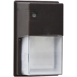 SATCO® 65-062 Utility LED Wallpack Fixture With Photocell, (1) LED Lamp, 120 VAC, Bronze Housing