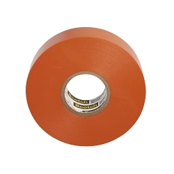 Scotch® 7000031581 35 Series Color Coding Tape, 66 ft L x 3/4 in W, 7 mil THK, PVC, Rubber Adhesive, Orange