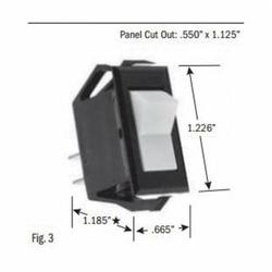 SELECTA® SS1218-BG Rocker Switch, 15 A, 125 VAC, SPST Contact, 1 Poles
