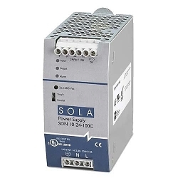 SolaHD SDN10-24-480C SDN-C Compact Power Supply, 380/480 V AC Input, 24 VDC Output, 240 W Power Rating, 3 x 0.8/2 x 1.2 A, DIN Rail Mount