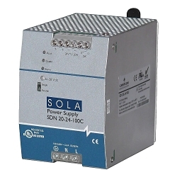 SolaHD SDN20-24-100C SDN-C Compact Power Supply, 115/230 VAC Input, 24 VDC Output, 480 W Power Rating, 6/3 A, DIN Rail Mount