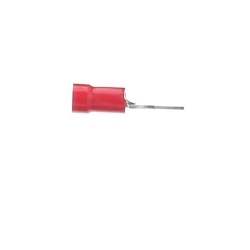 Sta-Kon® 18RA-8F RA Series Insulated Fork Terminal, 22 to 16 AWG Conductor, 0.97 in L, Brazed Seam/Serrated Barrel, Copper, Red