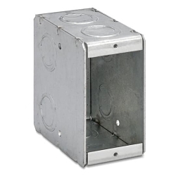 Steel City® 1-MB Deep Welded Masonry Box, Steel, 22 cu-in Capacity, 1 Gangs, 1 Outlets, 8 Knockouts