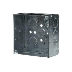 Steel City® 521711234E Welded Style Outlet Box, Steel, 30.3 cu-in Capacity, (1) Outlets, (13) Knockouts, 4 in H x 4 in W x 2-1/8 in D