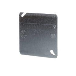 Steel City® 52-C-1 Outlet Box Cover, 4 in L x 4 in W, Blank/Flat Cover, Steel