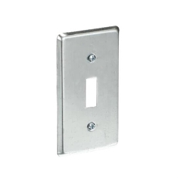 Steel City® 58-C-30 Utility Outlet Box Cover With Single Toggle Switch, 4 in L x 2-1/8 in W, Steel
