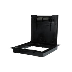 Steel City® 665-CST-SW-BLK Non-Metallic Floor Box Cover With 5/32 in Steel Plate, 9 in L x 9 in W, Polycarbonate