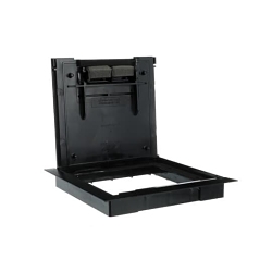 Steel City® 665-CST-SW-BLK Non-Metallic Floor Box Cover With 5/32 in Steel Plate, 9 in L x 9 in W, Polycarbonate