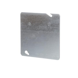 Steel City® 72-C-1 Outlet Box Cover, 4-11/16 in L x 4-11/16 in W, Blank/Flat Cover, Steel