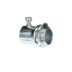 Steel City® TC121A Non-Insulated Set Screw Connector, 1/2 in Trade, For Use With EMT Conduit, Steel, Zinc Plated